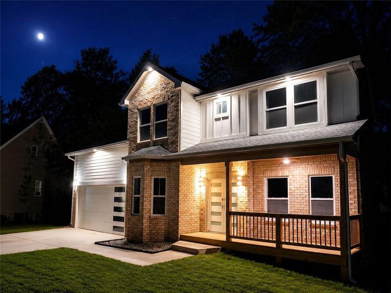 Front exterior of a new home in , Ellenwood, GA, highlighting curb appeal (Image 22).