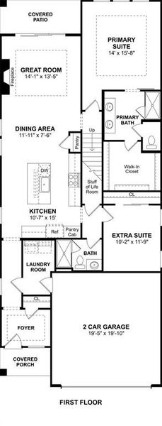 2D floor plan layout of this home in Heritage Ranch, Sherman, TX (Image 3). 2D floor plan layout of this home in Heritage Ranch, Sherman, TX (Image 3).