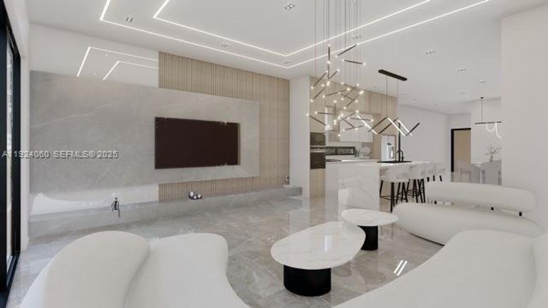 Furnished interior view inside a new home in , Miami (Image 10). Furnished interior view inside a new home in , Miami (Image 10).