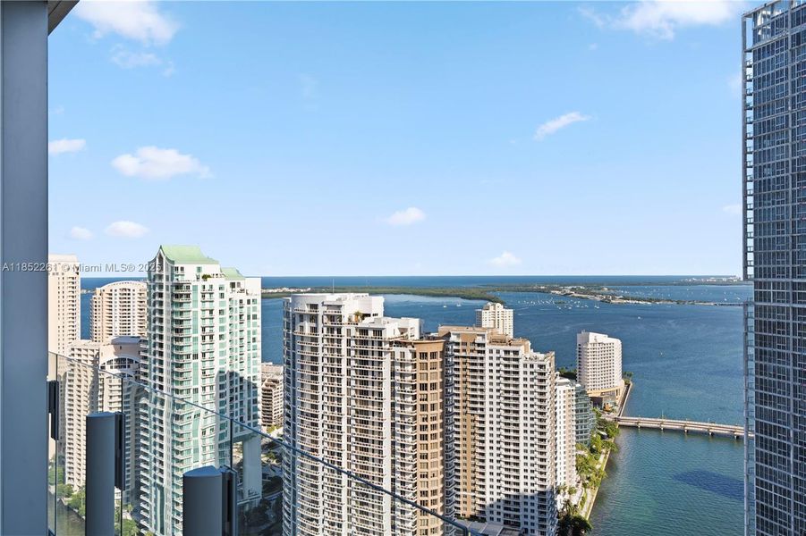 Exterior details and patio area of a home in Aston Martin Residences, Miami (Image 24).