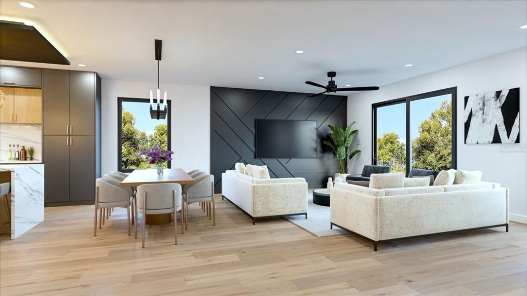 Furnished interior view inside a new home in , Tampa (Image 3).