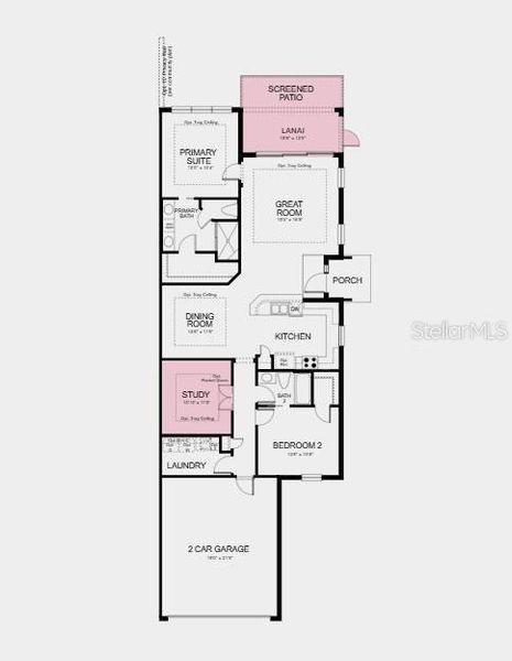 2D floor plan layout of this home in Esplanade at Azario Lakewood Ranch, Lakewood Ranch, FL (Image 2). 2D floor plan layout of this home in Esplanade at Azario Lakewood Ranch, Lakewood Ranch, FL (Image 2).