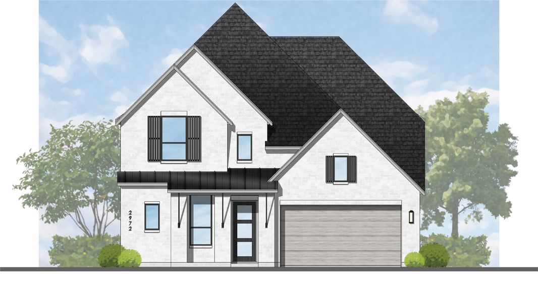 Representative rendering of the exterior for the Yorktown Plan by Highland Homes (Image 5).