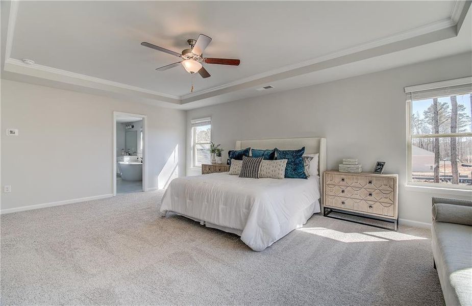 Furnished interior view inside a new home in Cambria at Traditions, Hampton (Image 16). Furnished interior view inside a new home in Cambria at Traditions, Hampton (Image 16).
