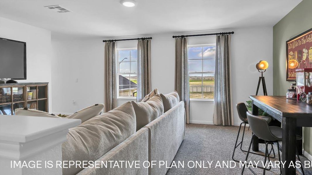 Furnished interior view inside a new home in Prairie Lakes, Buda (Image 12).