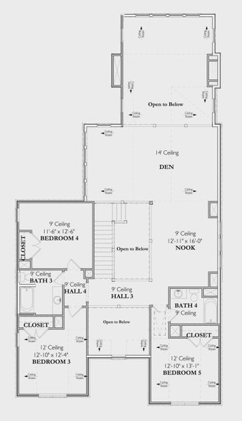 2D floor plan layout for the The Signature Lawson 1B by Signature Homes in Poplar Farms, Franklin, TN (Image 3).