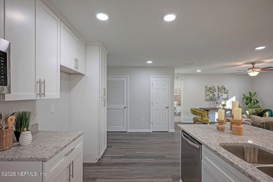 Furnished interior view inside a new home in , Jacksonville (Image 24). Furnished interior view inside a new home in , Jacksonville (Image 24).