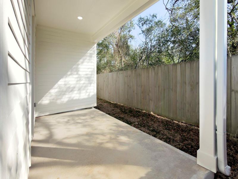 Exterior details and patio area of a home in , Houston (Image 3).