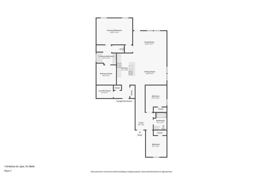 2D floor plan layout of this home in , Kyle, TX (Image 3).
