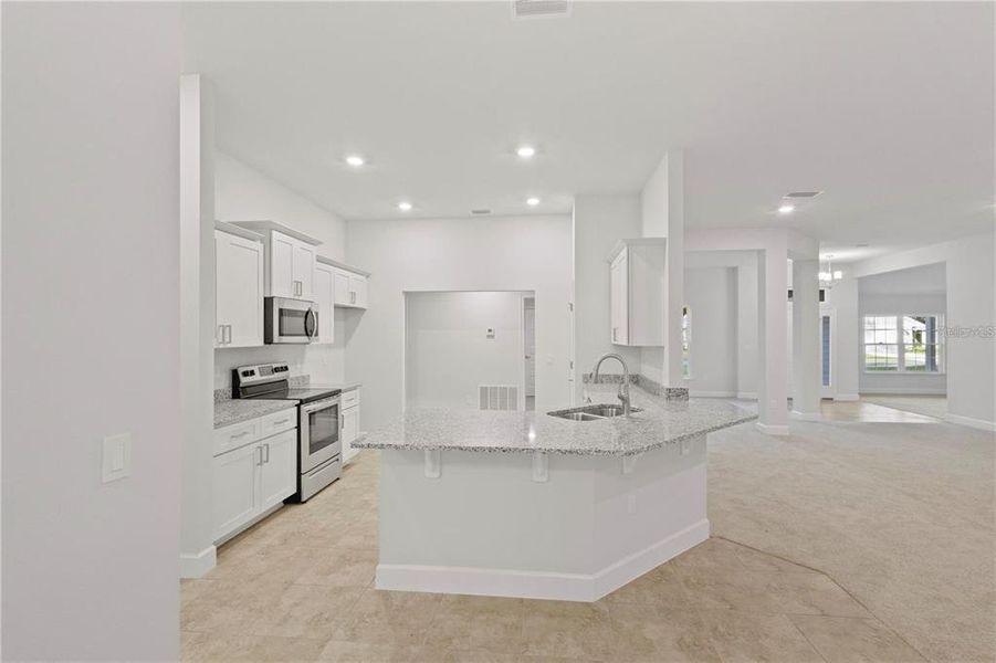 Stock photo. Home will be similar colors and material will vary.