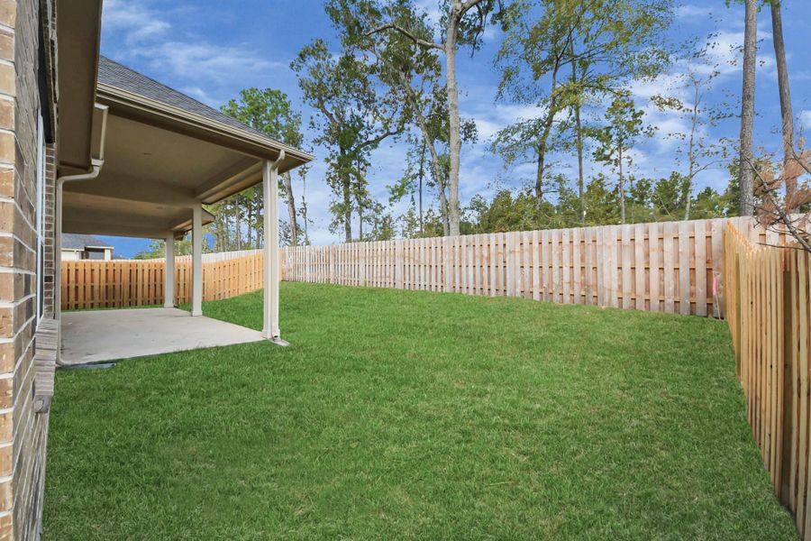 Exterior details and patio area of a home in COLTON: Prestige Collection, Montgomery (Image 2). Exterior details and patio area of a home in COLTON: Prestige Collection, Montgomery (Image 2).