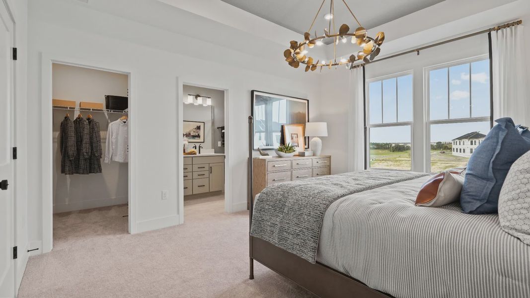 Representative furnished interior of a home built from the Lantana End Unit by DRB Homes in Parkview at Hamlin, Winter Garden (Image 34).