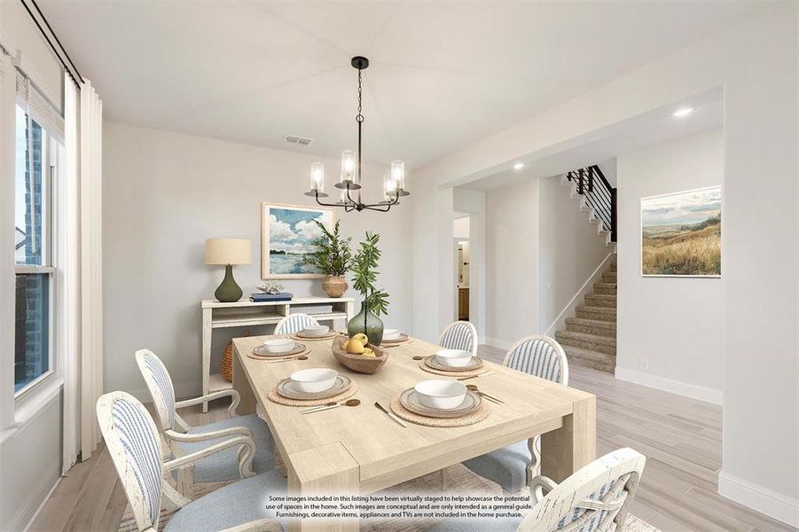Furnished interior view inside a new home in Villages of Walnut Grove, Midlothian (Image 5).