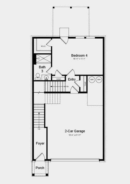 2D floor plan layout of this home in Rosewood Farm, Lawrenceville, GA (Image 5).