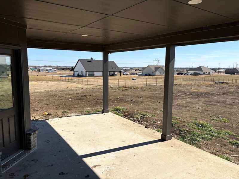 Exterior details and patio area of a home in Clear Sky Addition, Valley View (Image 2). Exterior details and patio area of a home in Clear Sky Addition, Valley View (Image 2).