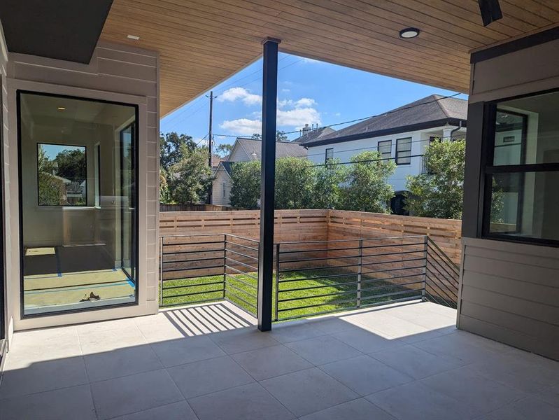 View from patio toward rear yard.