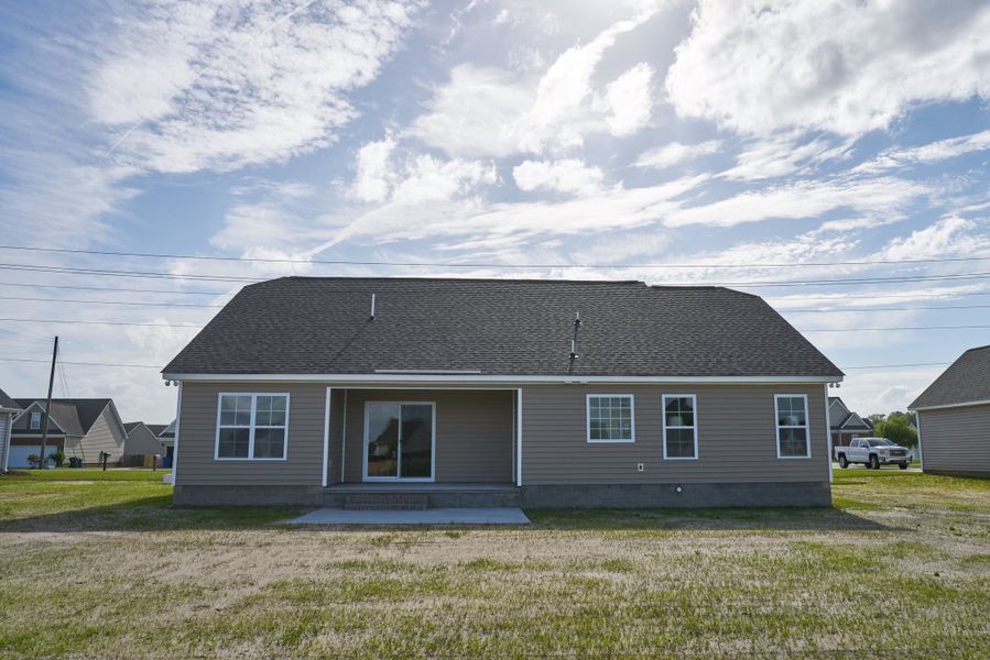 Representative exterior photo of a completed home built from the Ivy by Bill Clark Homes in Davenport Farms, Winterville, NC (Image 29). Representative exterior photo of a completed home built from the Ivy by Bill Clark Homes in Davenport Farms, Winterville, NC (Image 29).