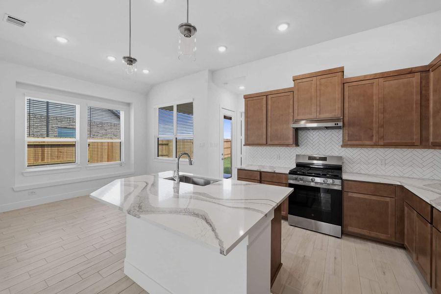 Furnished interior view inside a new home in Beacon Point, Texas City (Image 7).