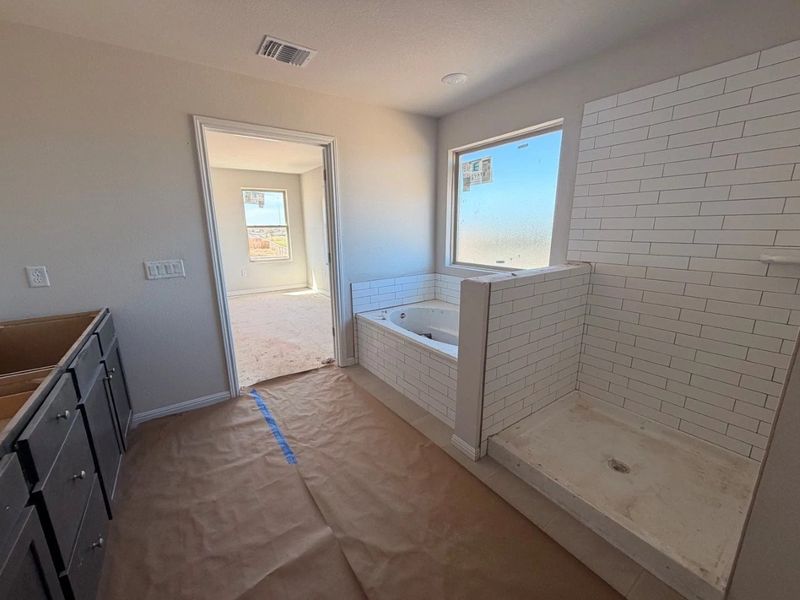 In-progress construction of a new home in The Colony, Bastrop, TX (Image 18).