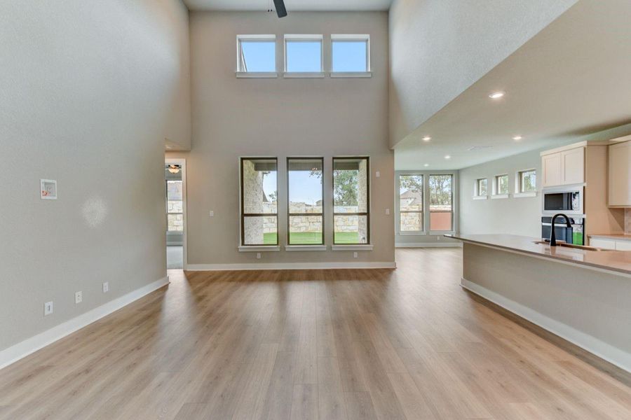 Open Concept Family Room with Soaring Ceilings - Representative Photo