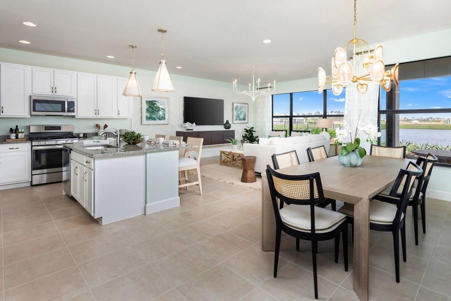 Representative furnished interior of a home built from the Sanderling by GL Homes in Valencia Parc at Riverland, Port St. Lucie (Image 9).