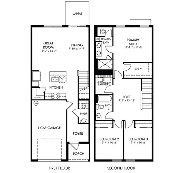 2D floor plan layout of this home in Tidewater, Fort Pierce, FL (Image 3).
