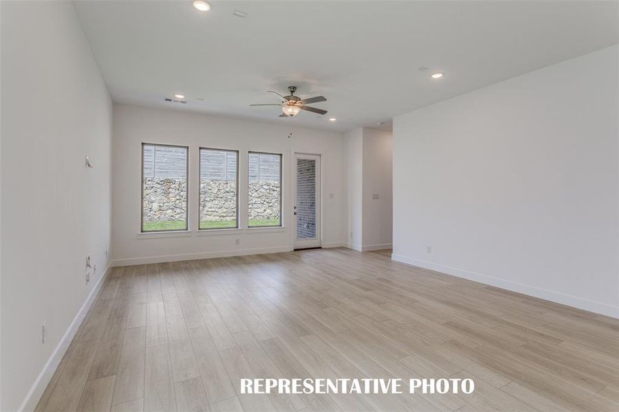 A family room that can host the entire family!  REPRESENTATIVE PHOTO