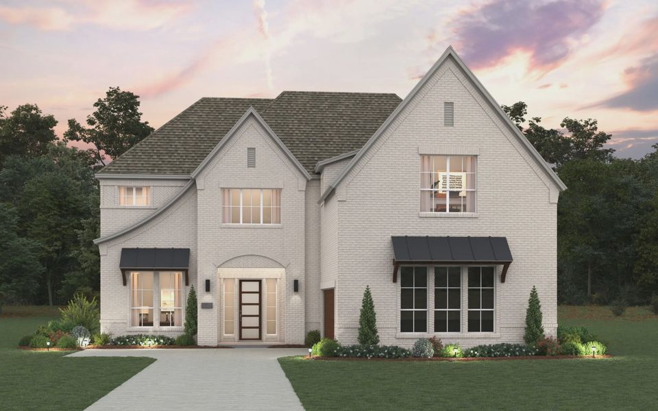 Representative exterior photo of a completed home built from the Saratoga by Chesmar Homes in The Grove Frisco, Frisco, TX (Image 4).