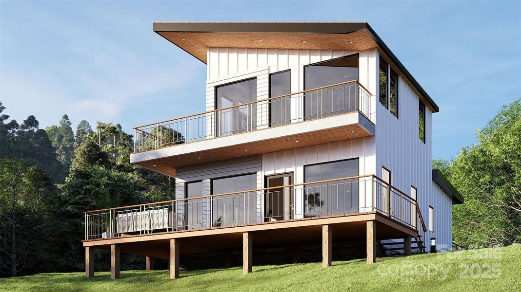 Front exterior of a new home in , Andrews, NC, highlighting curb appeal (Image 1).
