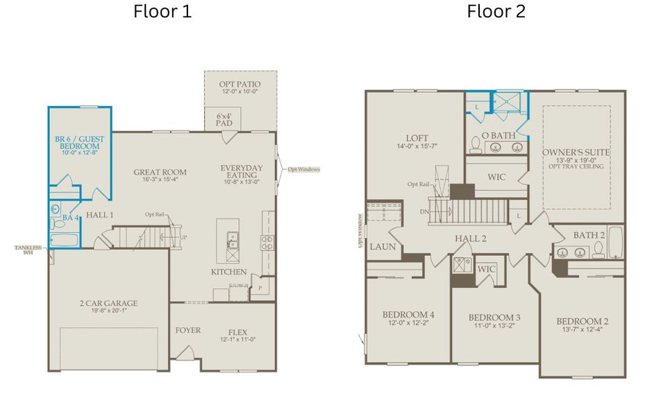 Floor Plan Level 1 and 2