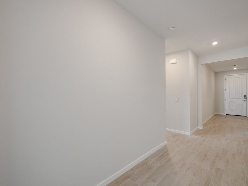 A room with white walls.