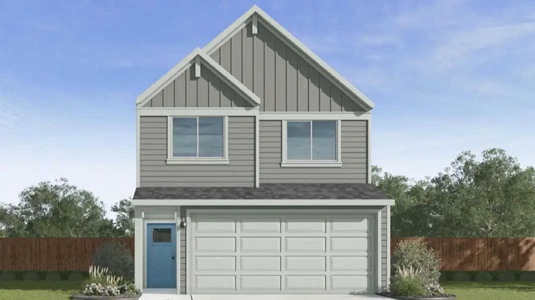 Front exterior of a new home in , Katy, TX, highlighting curb appeal (Image 1). Front exterior of a new home in , Katy, TX, highlighting curb appeal (Image 1).