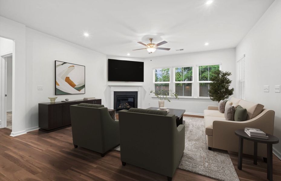 Furnished interior view inside a new home in Briarwood Reserve, Spartanburg (Image 13). Furnished interior view inside a new home in Briarwood Reserve, Spartanburg (Image 13).