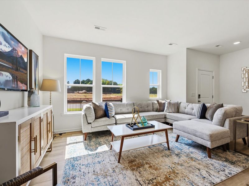 Furnished interior view inside a new home in Westwood Reserve, Charlotte (Image 6). Furnished interior view inside a new home in Westwood Reserve, Charlotte (Image 6).