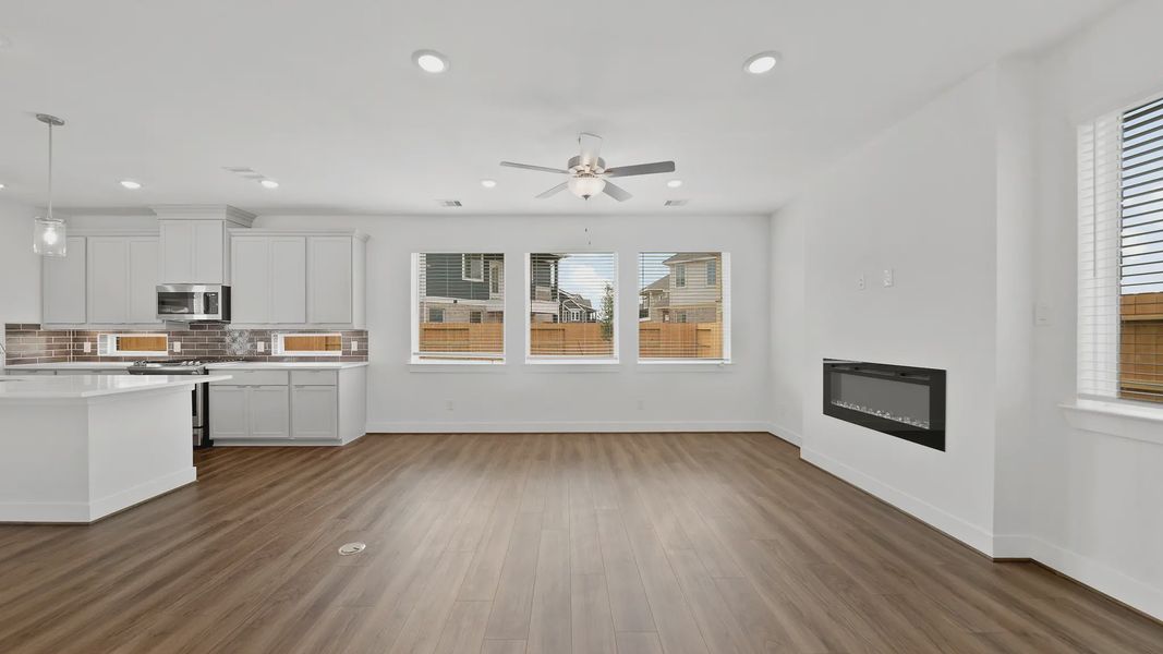 Representative unfurnished interior of a home built from the Rosewood by Chesmar Homes in Sienna Courtyard, Missouri City (Image 10).