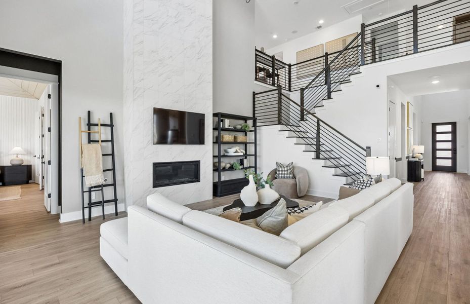 Representative furnished interior of a home built from the Ferris by Pulte Homes in Ryehill, Rosenberg (Image 21).
