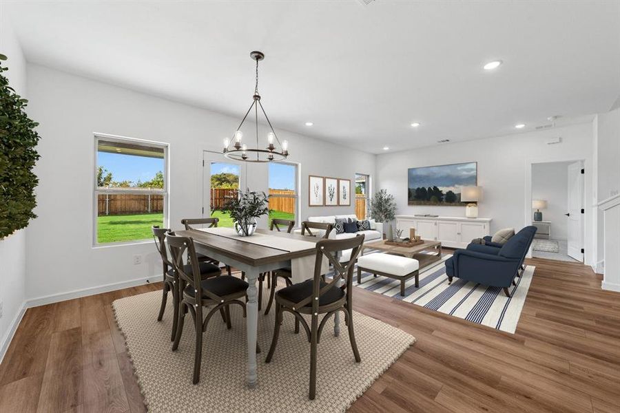 Furnished interior view inside a new home in Aspire at Noble Ridge, Howe (Image 20). Furnished interior view inside a new home in Aspire at Noble Ridge, Howe (Image 20).