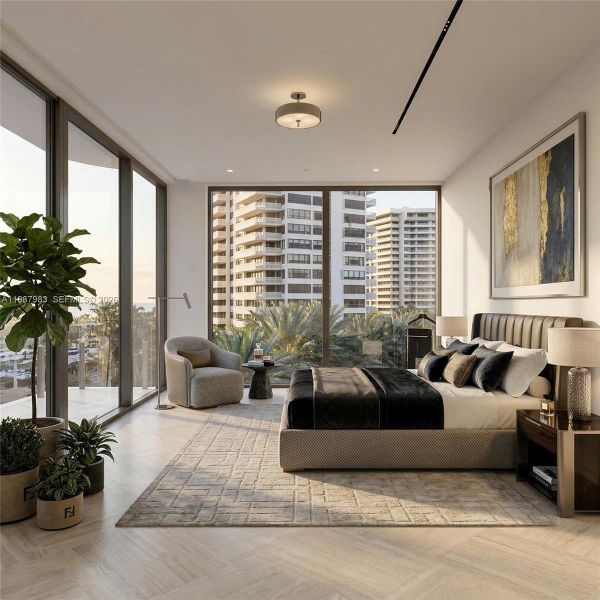 Furnished interior view inside a new home in , Miami (Image 48).