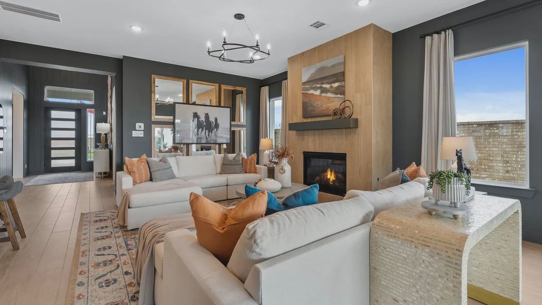 Representative furnished interior of a home built from the Acadia by Chesmar Homes in Elyson 50's, Katy (Image 6).
