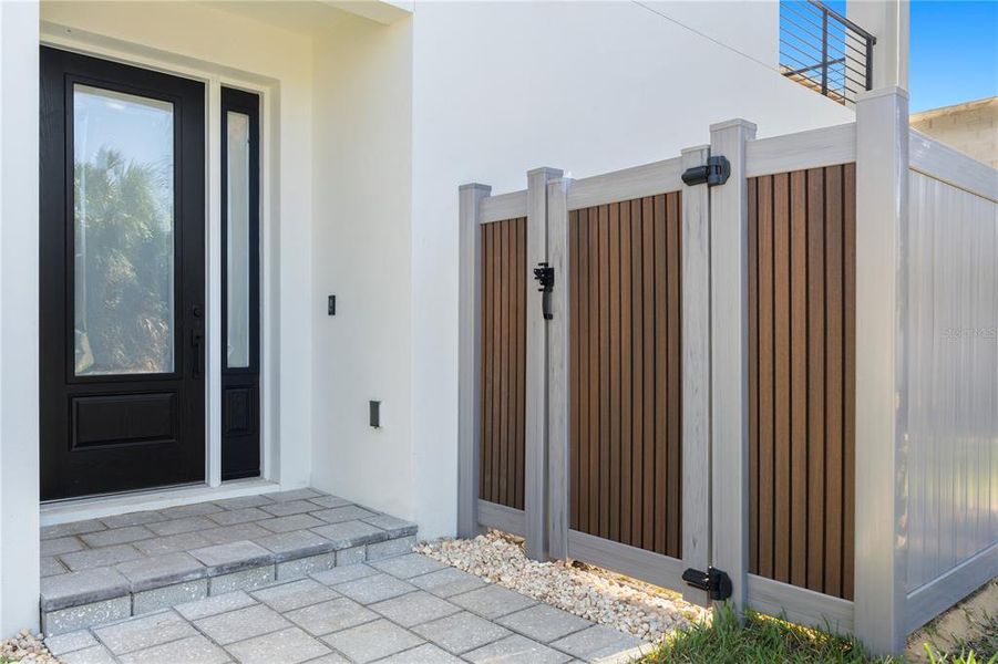 Exterior details and patio area of a home in , New Smyrna Beach (Image 74).