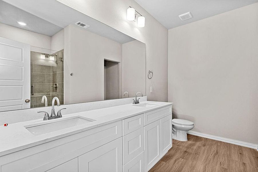 Furnished interior view inside a new home in Trails of Fossil Creek, Fort Worth (Image 9).