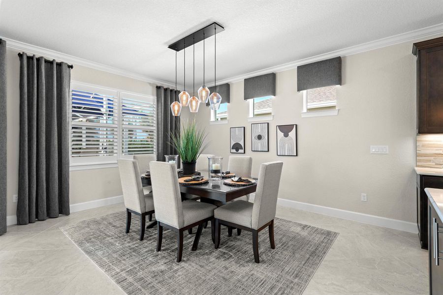 Furnished interior view inside a new home in Del Webb Tradition, Port St. Lucie (Image 34). Furnished interior view inside a new home in Del Webb Tradition, Port St. Lucie (Image 34).