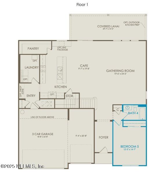 2D floor plan layout of this home in Double Branch, Middleburg, FL (Image 4).