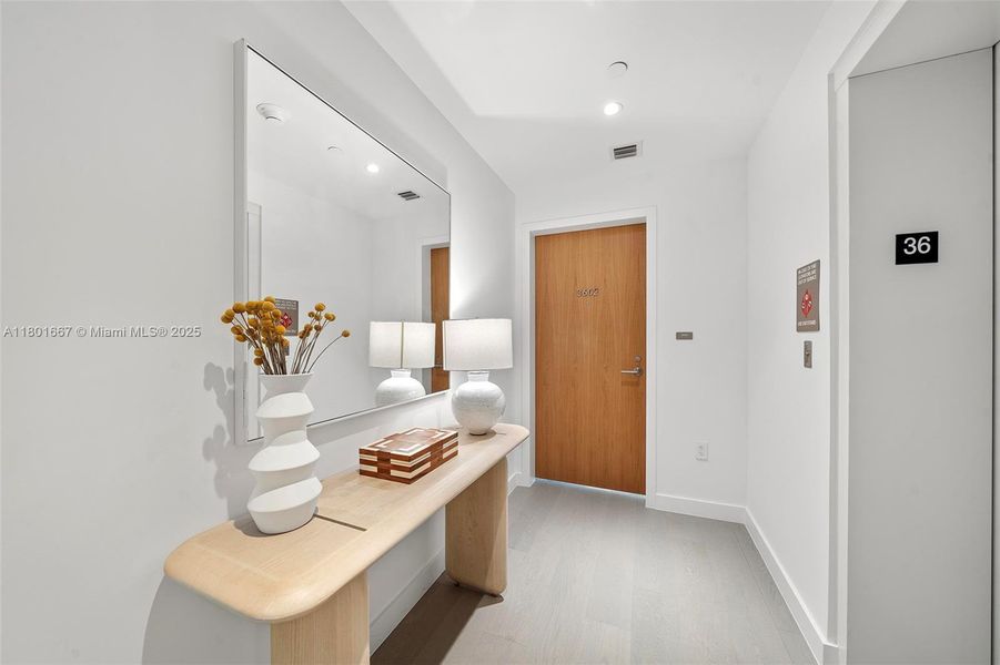 Furnished interior view inside a new home in , Miami Beach (Image 19). Furnished interior view inside a new home in , Miami Beach (Image 19).