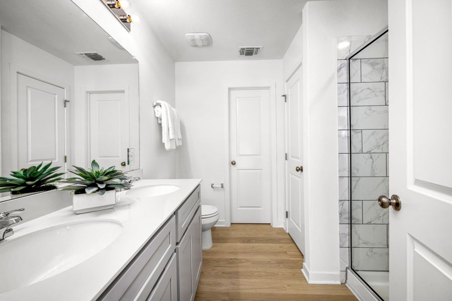 Furnished interior in a model home at Larson Crossing in Elgin (Image 28). Furnished interior in a model home at Larson Crossing in Elgin (Image 28).