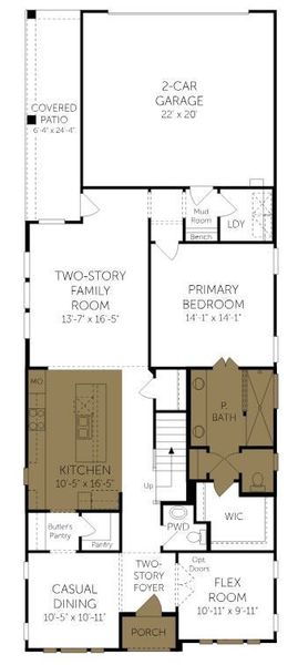 2D floor plan layout of this home in Landmark, Denton, TX (Image 4).