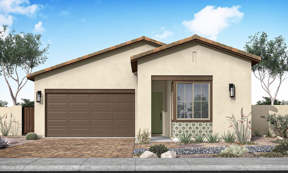 Representative exterior photo of a completed home built from the Granite Plan 3505 by Tri Pointe Homes in Soleo, San Tan Valley, AZ (Image 15).