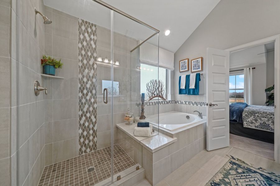 Primary Luxury Bath with shower and soaking tub