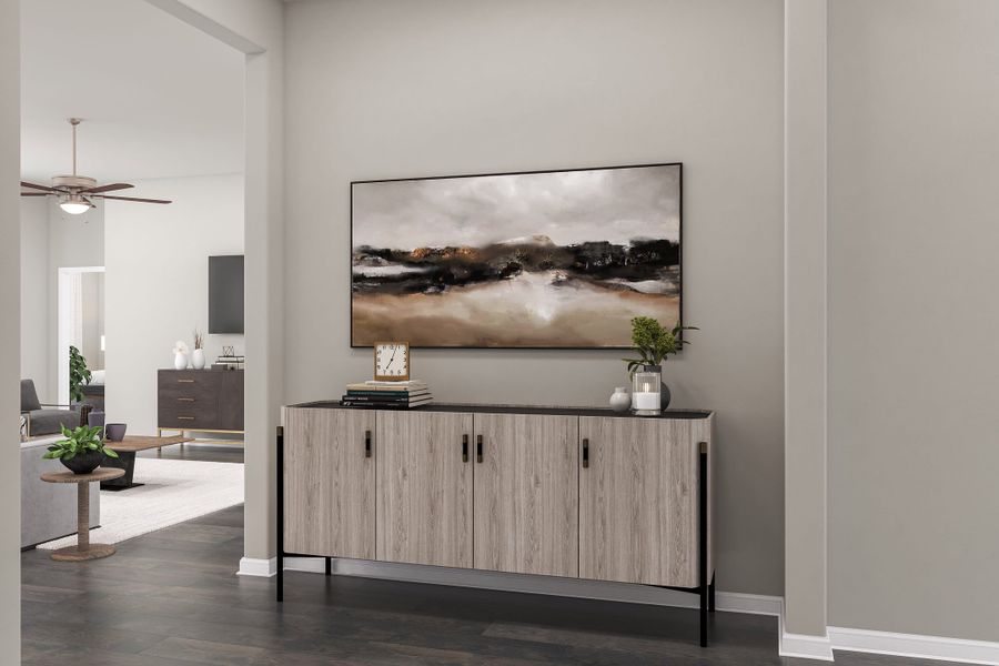 Representative furnished interior of a home built from the Rosedale by Tri Pointe Homes in Lariat, Liberty Hill (Image 6).