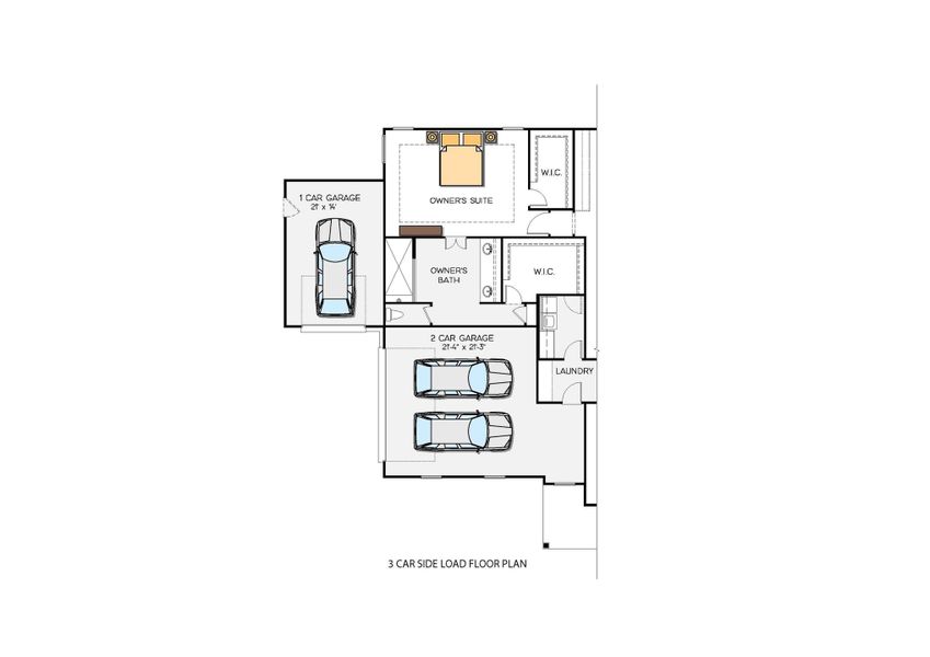 2D floor plan layout for the Princeton by Greybrook Homes in Harbor Watch, Statesville, NC (Image 44).